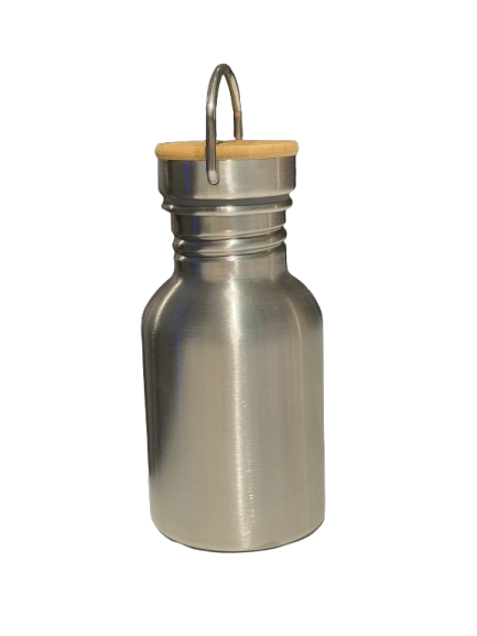 Mr Beam Trinkflasche, Edelstahl mit Holzdeckel, 2er Pack