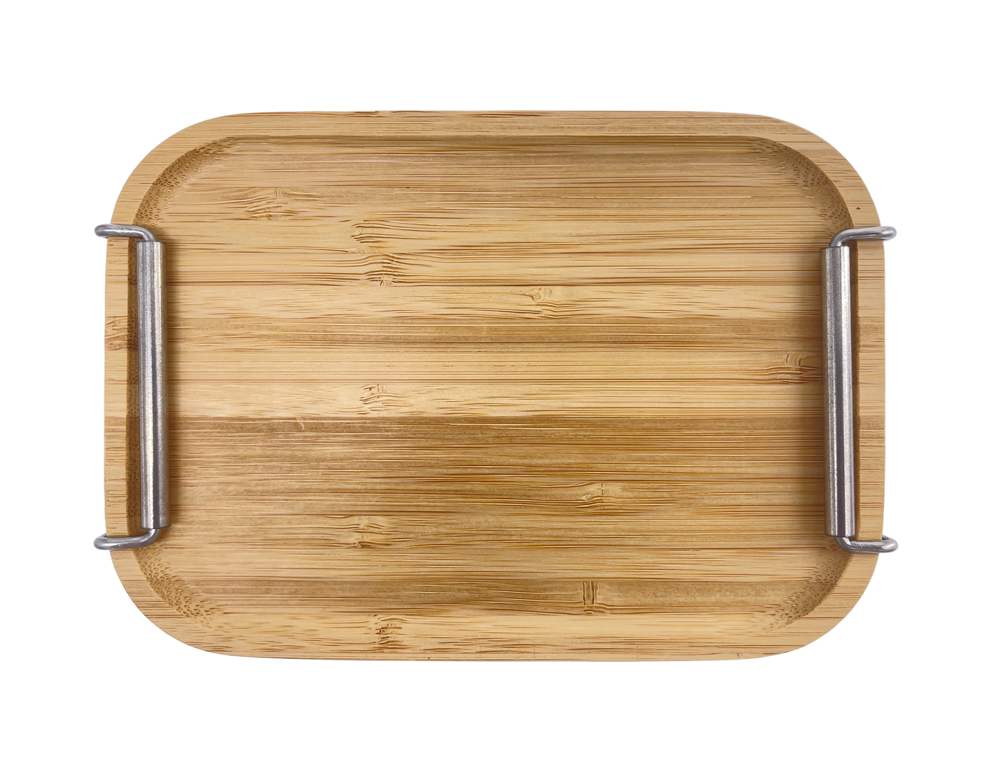 Stainless steel lunch box with bamboo lid